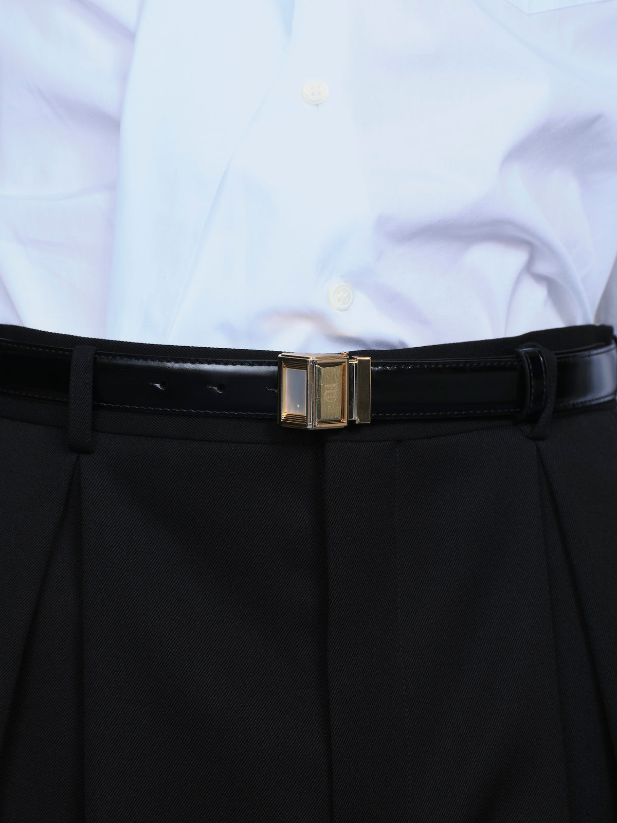 Mother Of Pearl Inlay Pediment Buckle