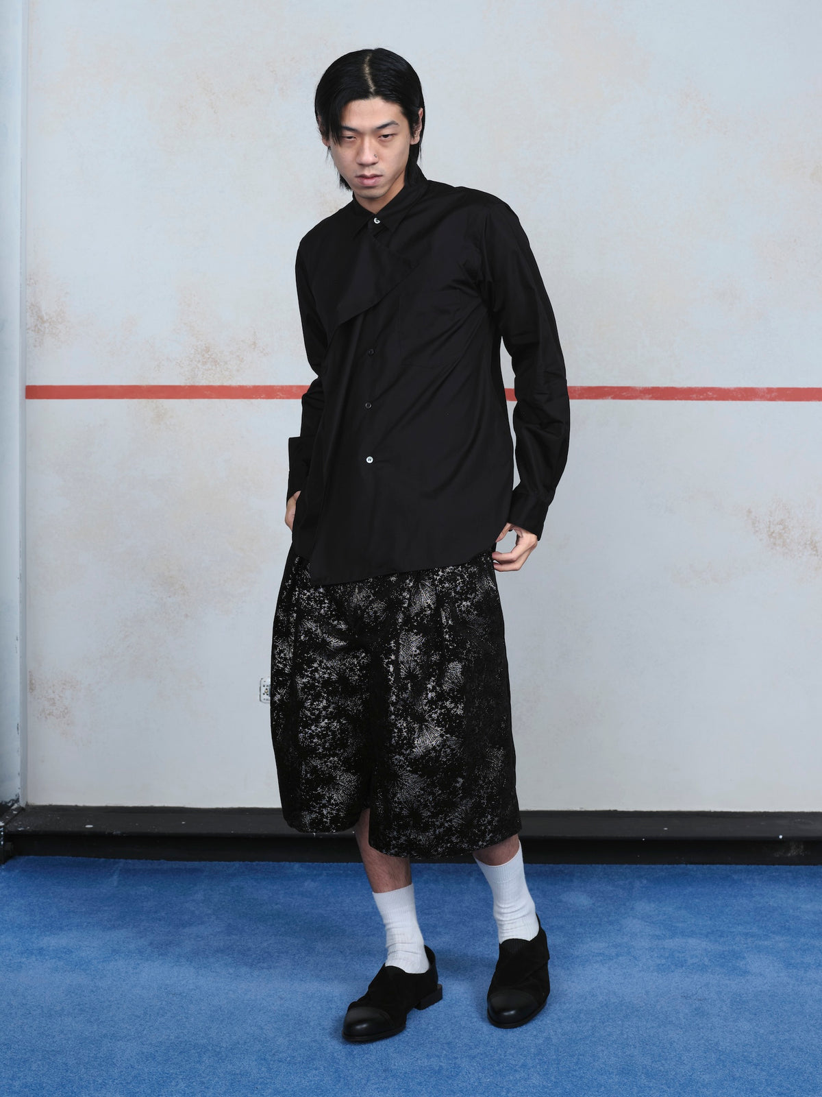 Asymmetric Draped Shirt