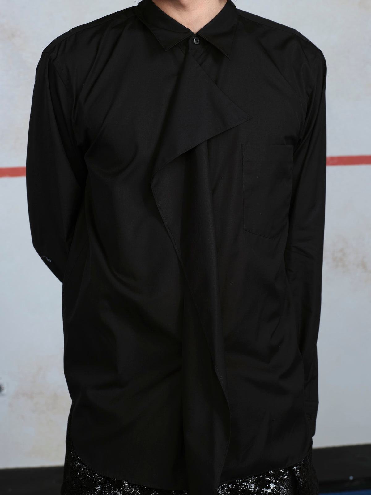 Asymmetric Draped Shirt