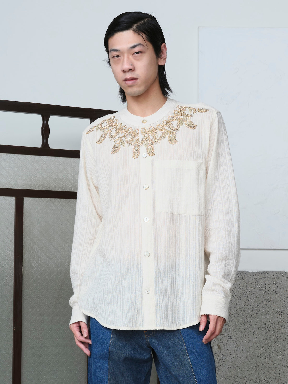 Band Collar Shirt