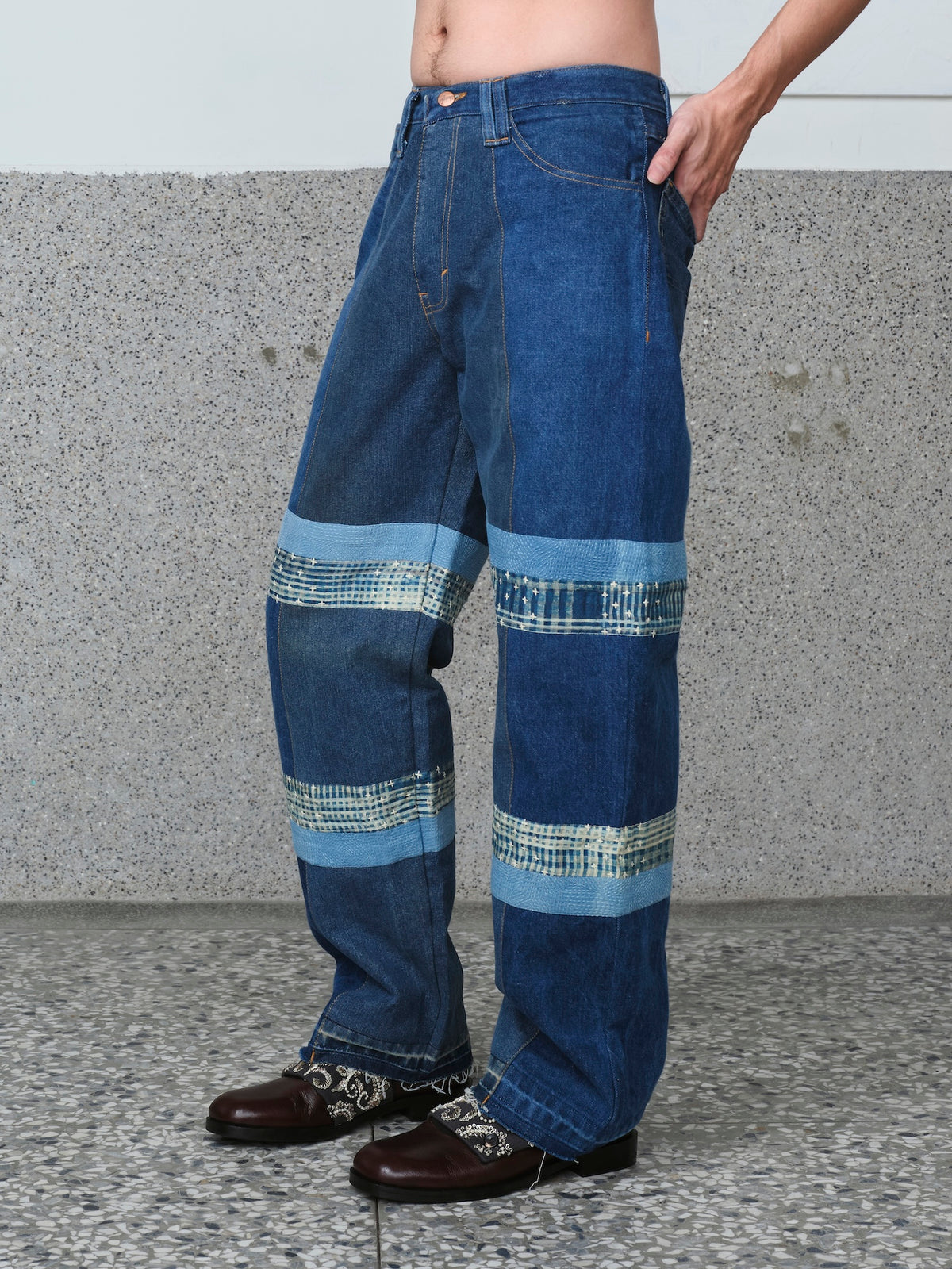 Crash Kantha Denim Trouser