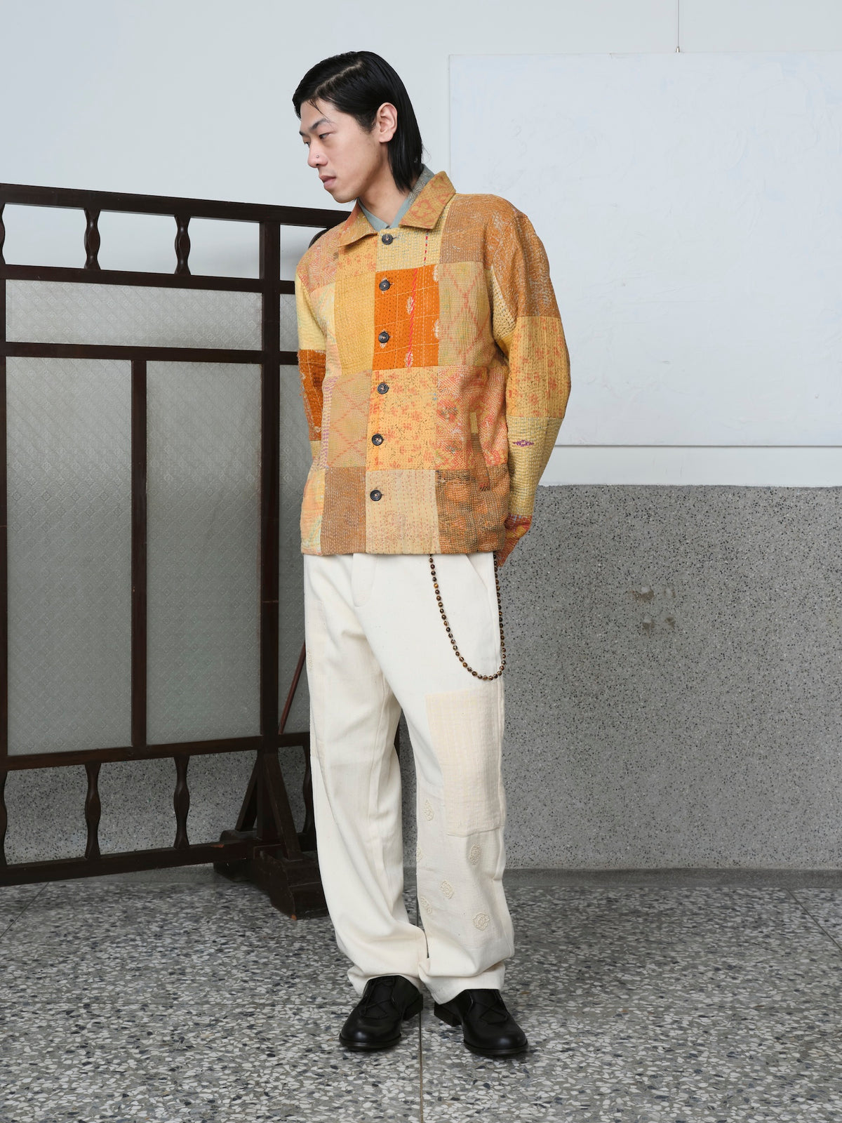 Patchwork Denim Trouser