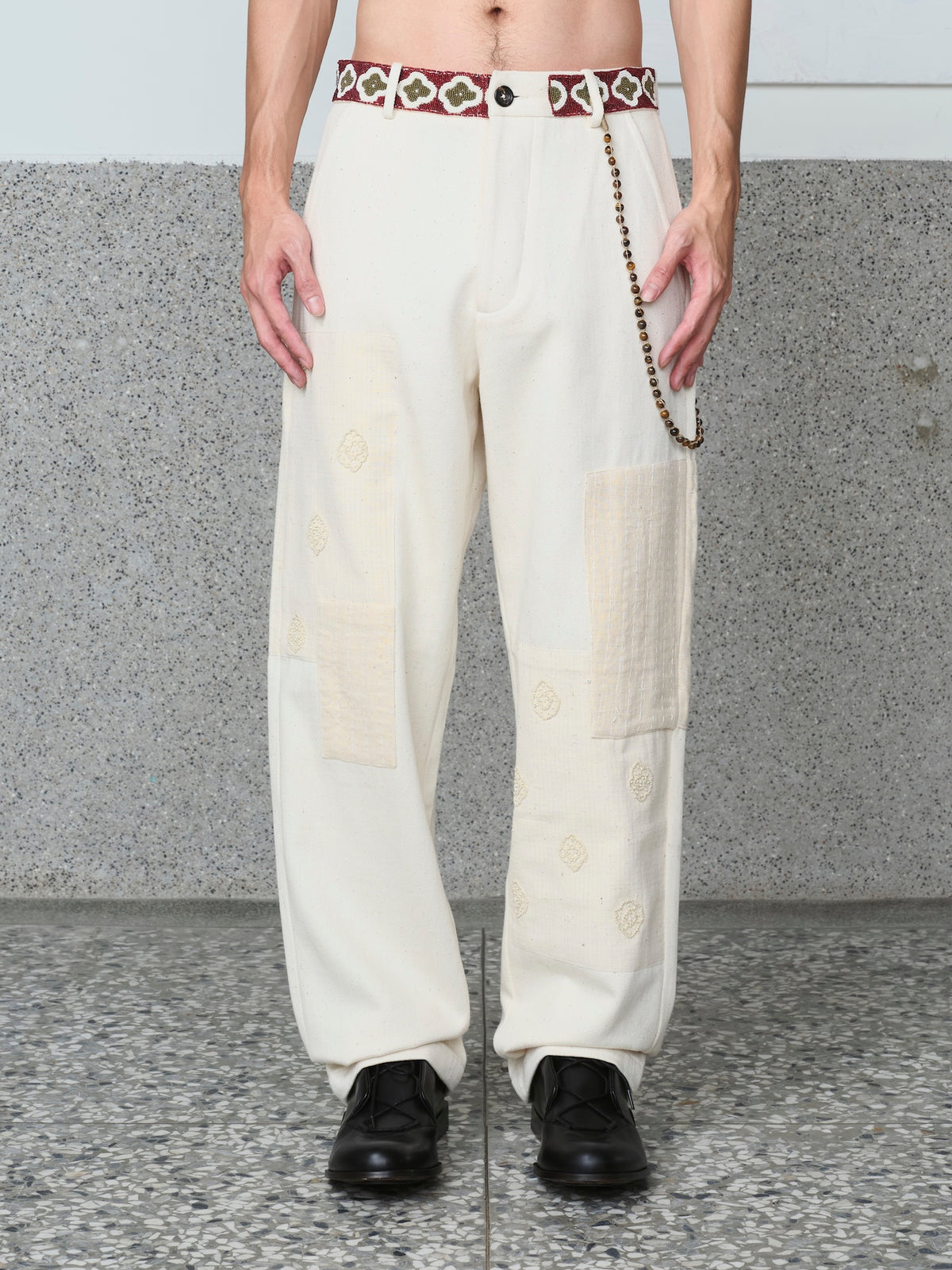 Patchwork Denim Trouser