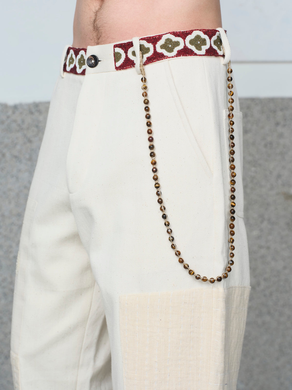 Patchwork Denim Trouser