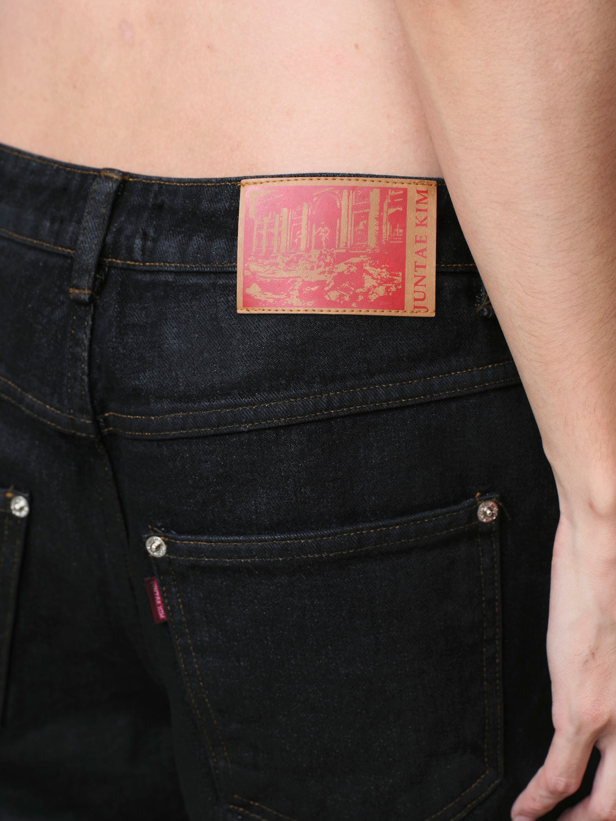 Gathered Denim Trousers