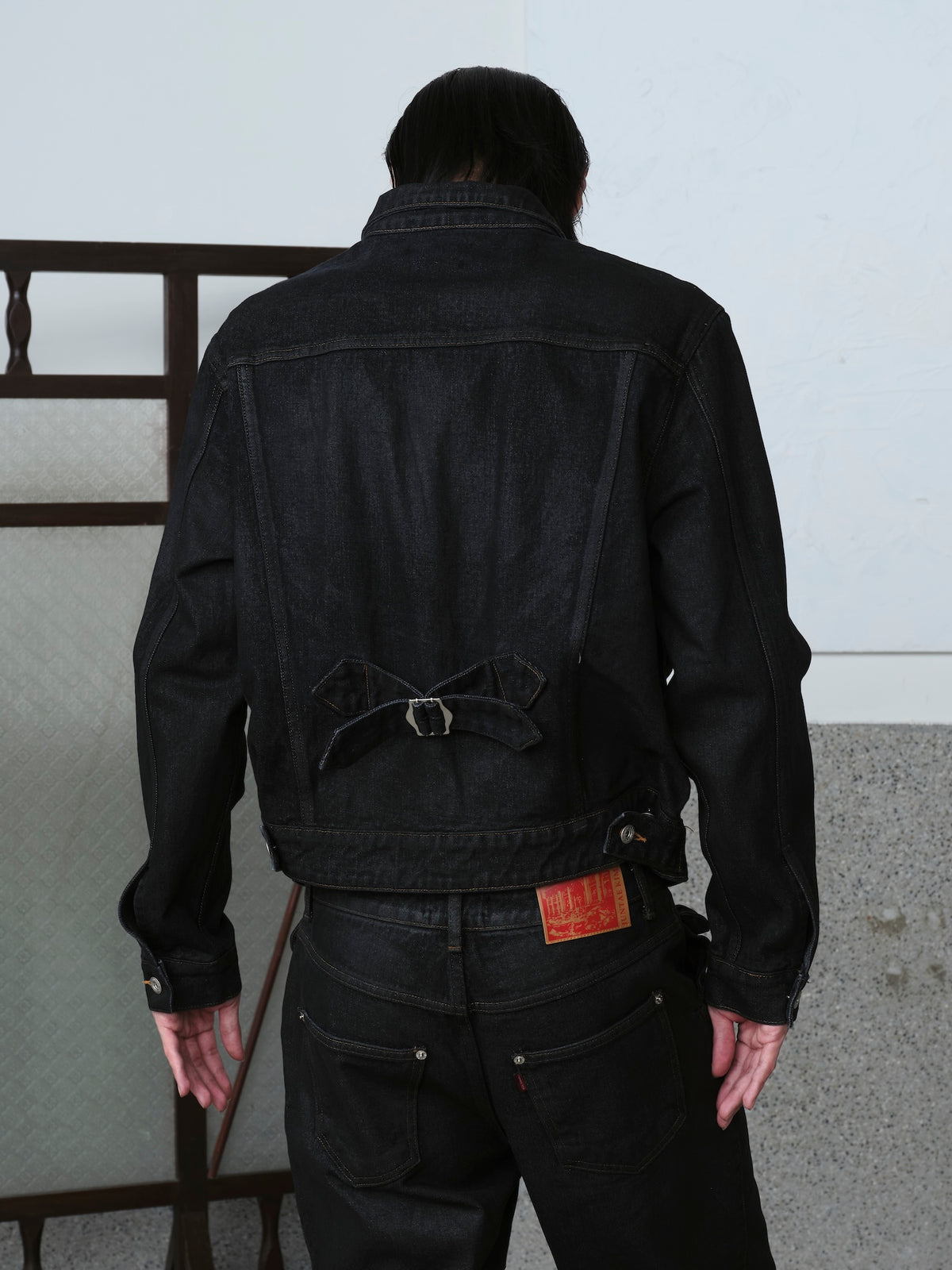 Gathered Denim Jacket