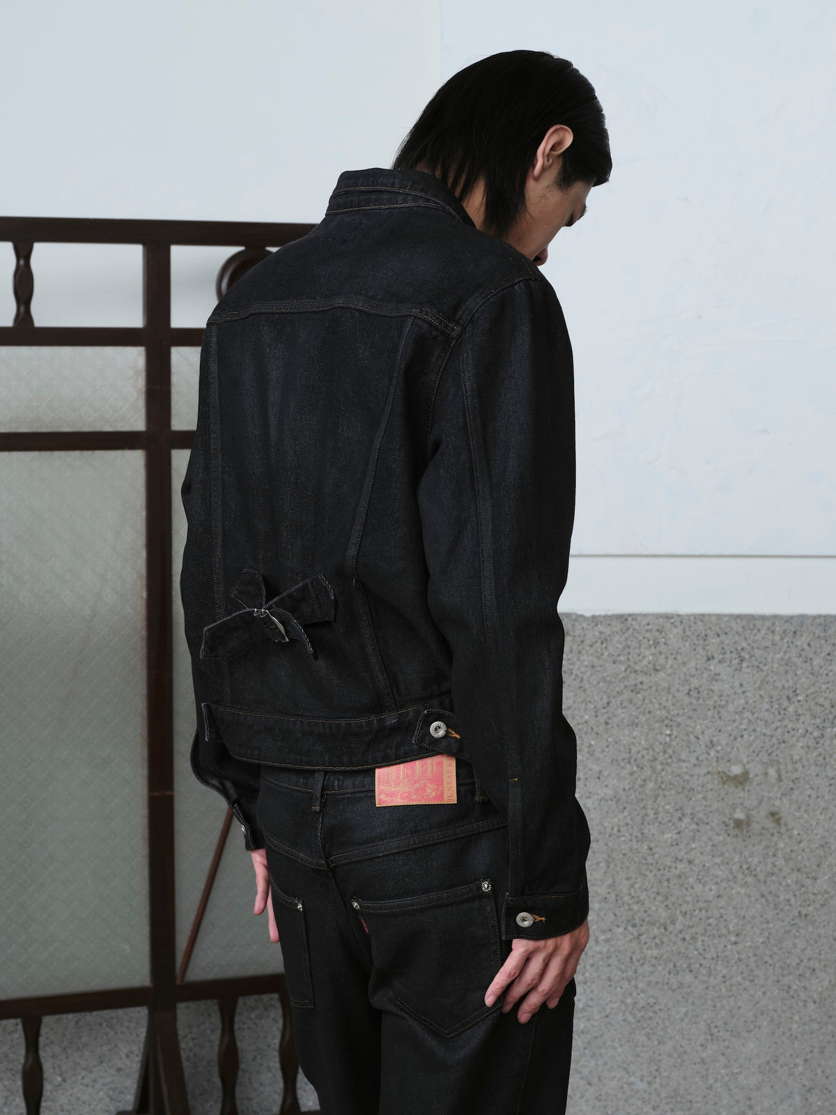 Gathered Denim Jacket