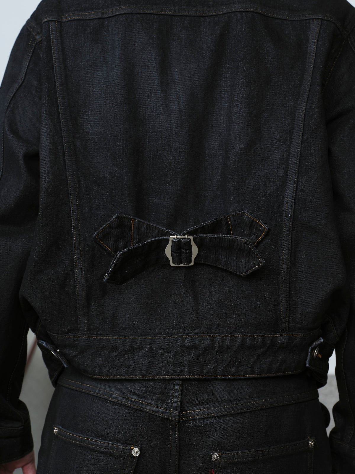 Gathered Denim Jacket