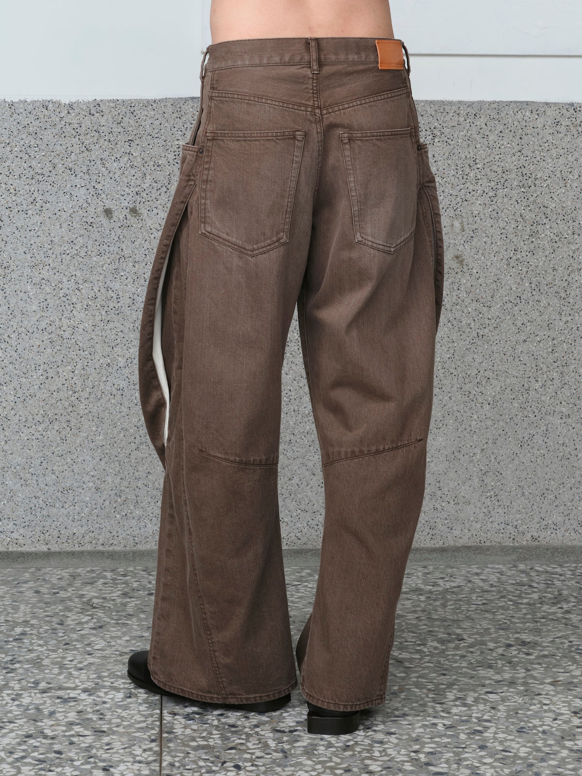 3D Cutting Denim Pants