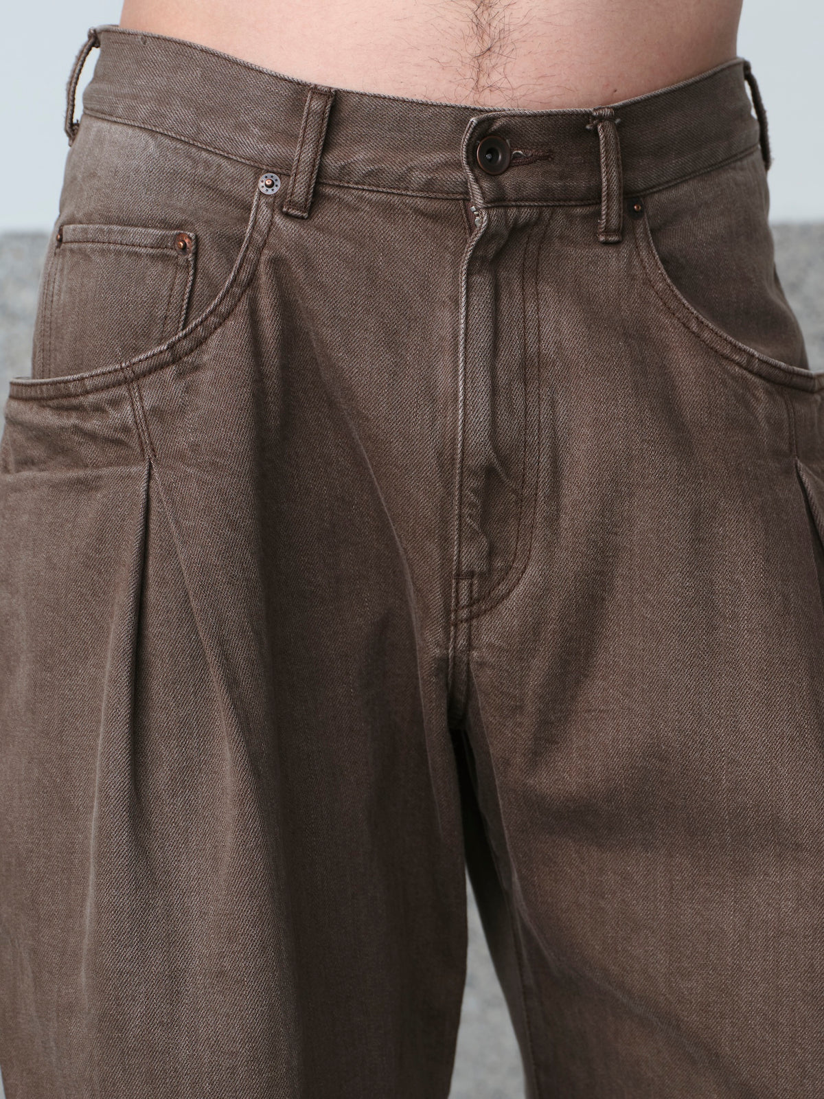 3D Cutting Denim Pants