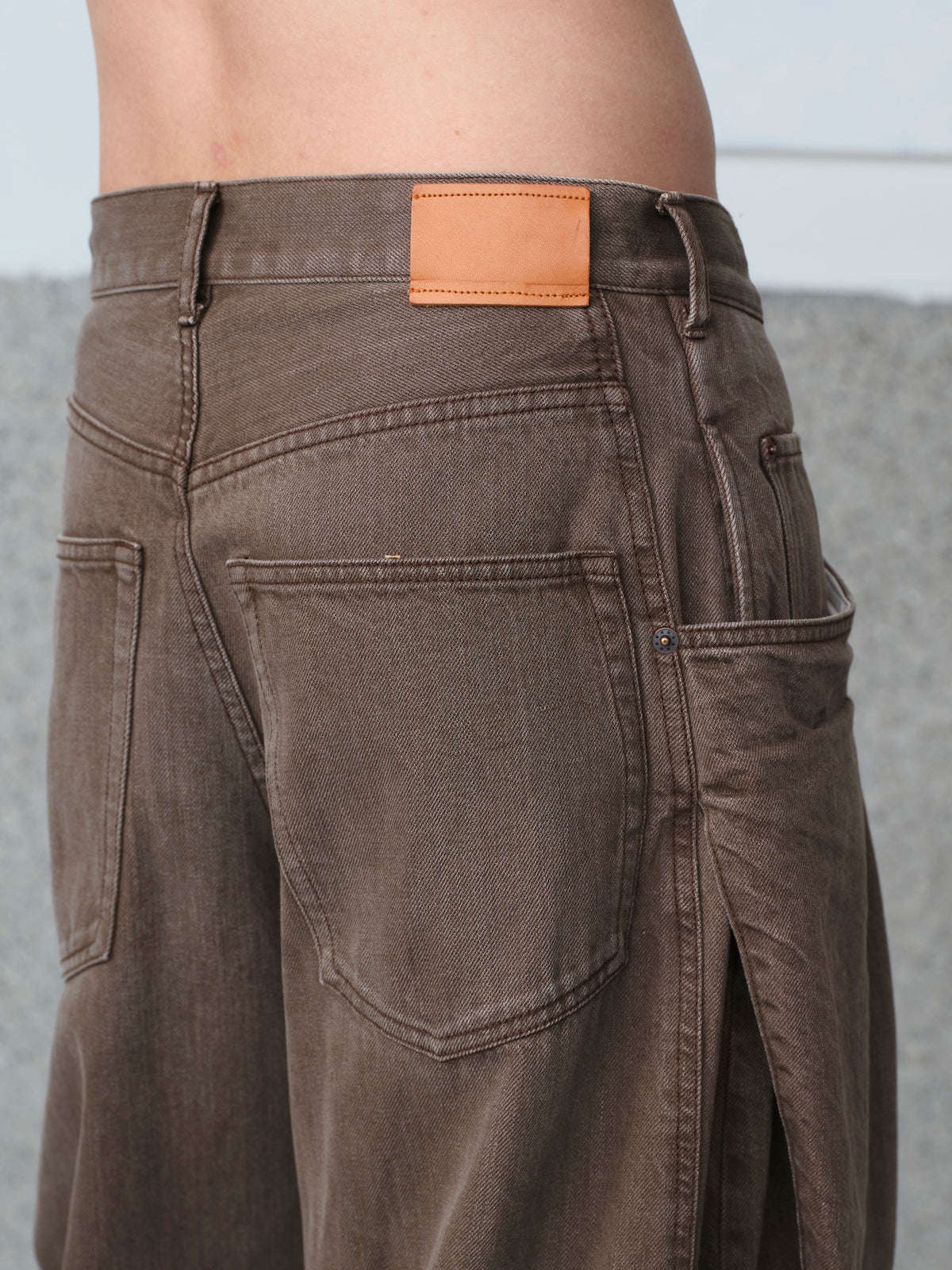 3D Cutting Denim Pants