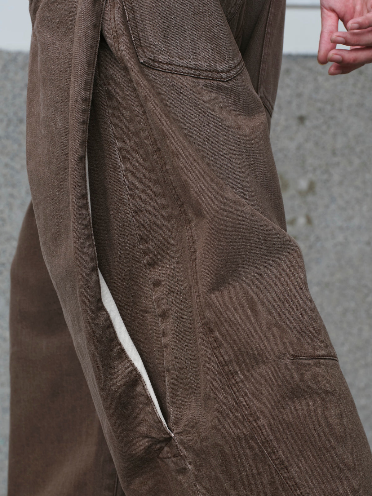 3D Cutting Denim Pants