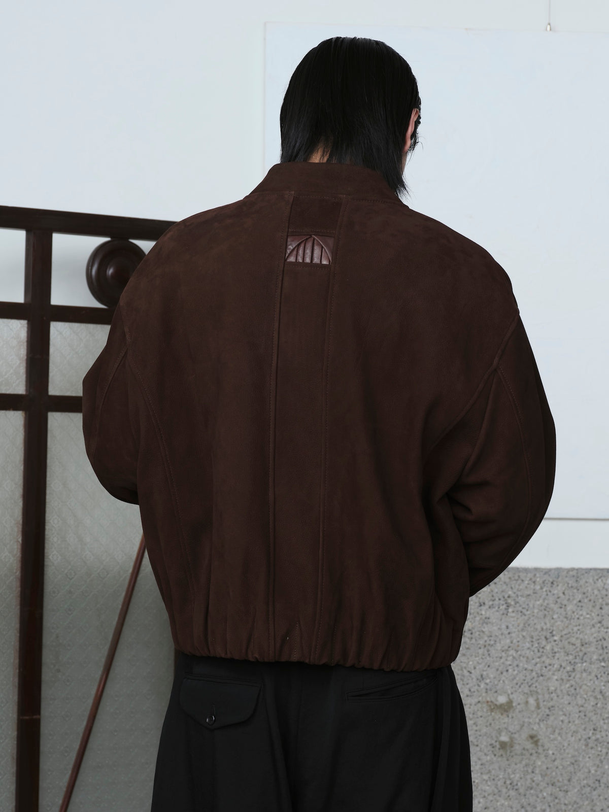 "G.O.A.T" Suede Strapped Zipper Blouson