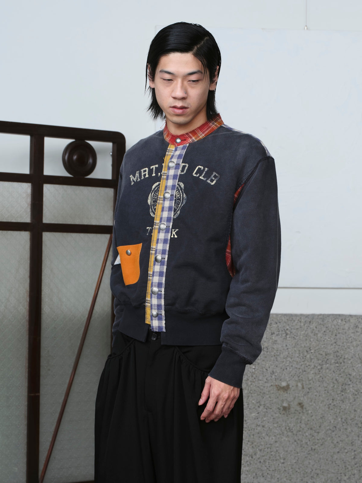 Vintage-Finished Sweat Cardigan