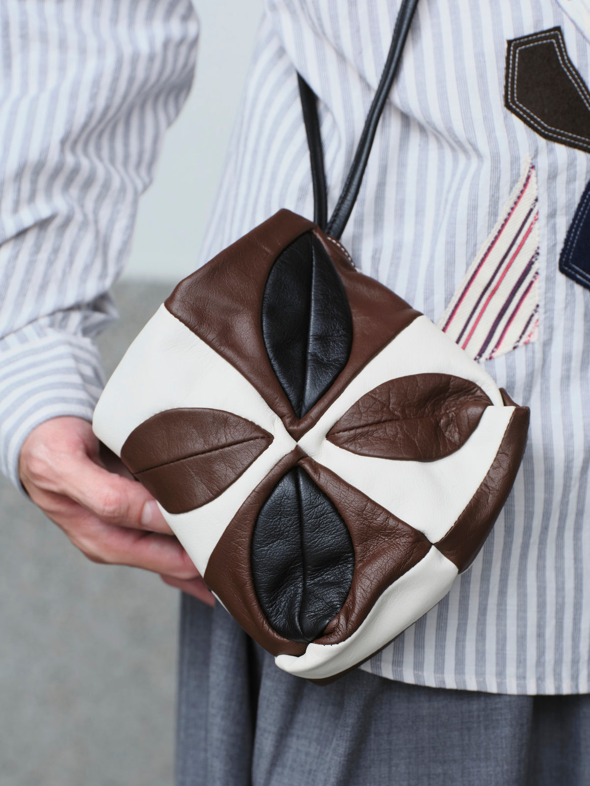 Hand-Patch Work Leather Bag