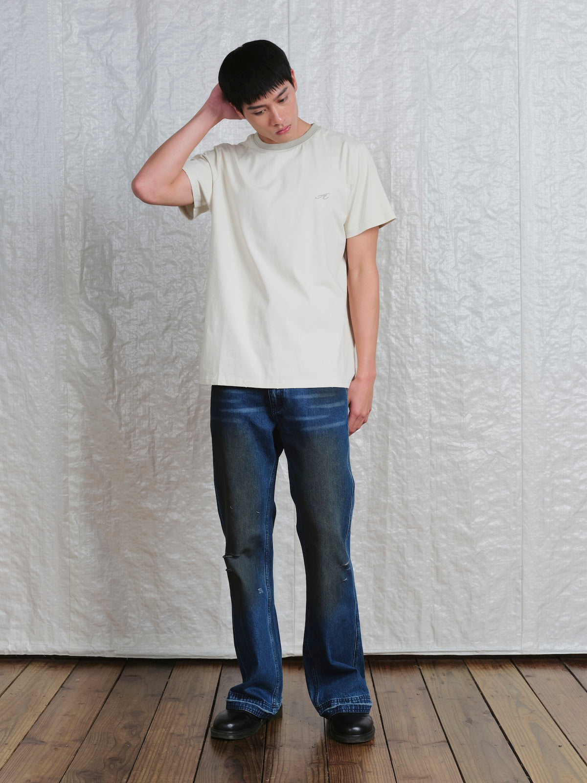 Contrast Collar Oversized Tee