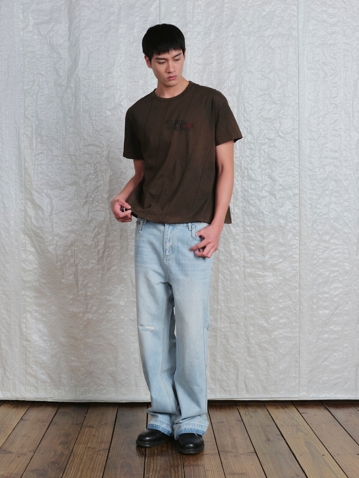 Diagonal Cut Print Tee