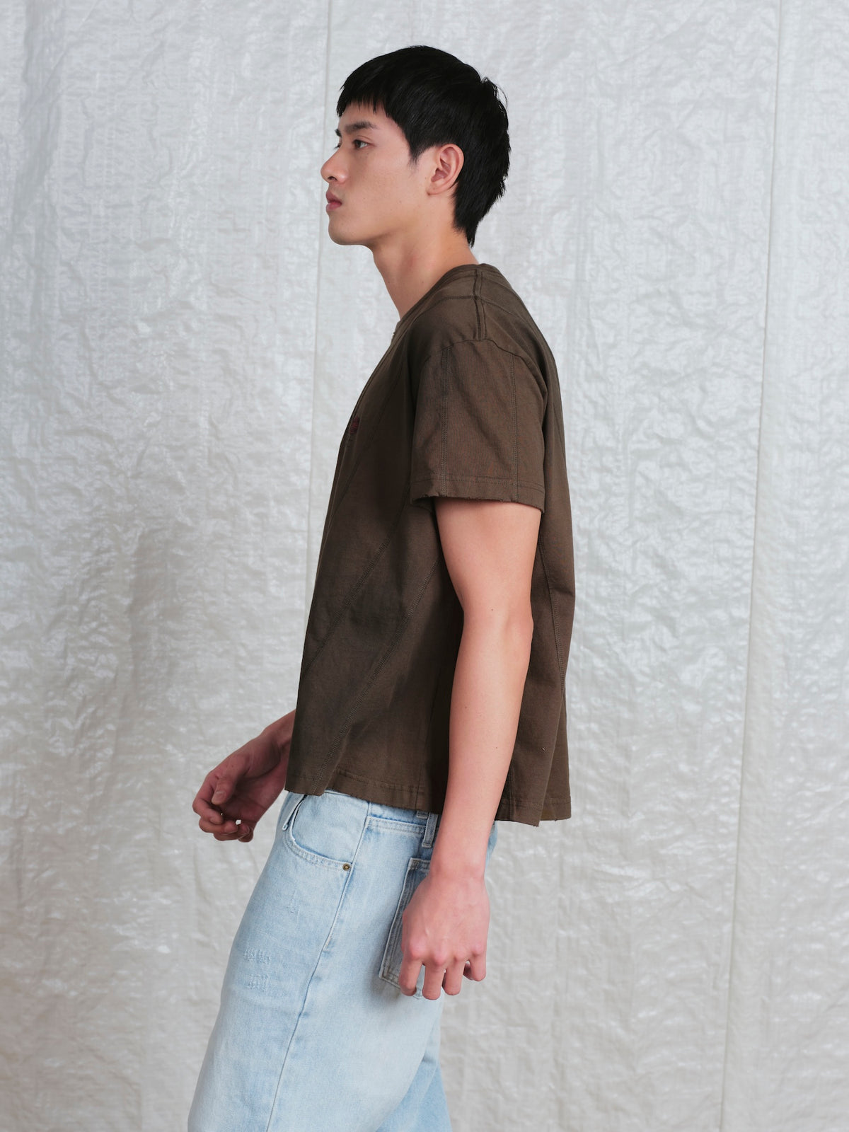 Diagonal Cut Print Tee
