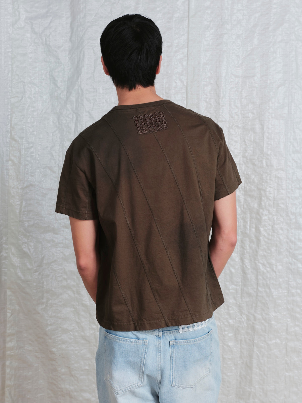 Diagonal Cut Print Tee