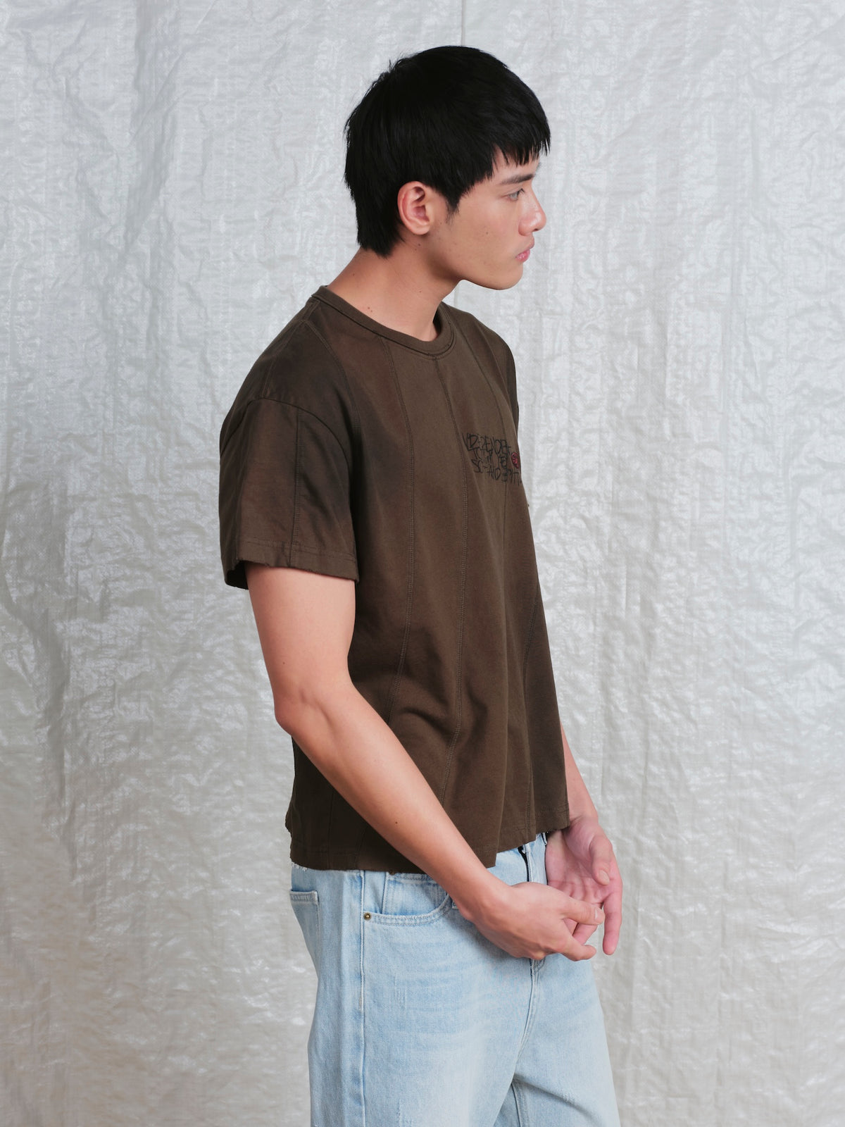 Diagonal Cut Print Tee