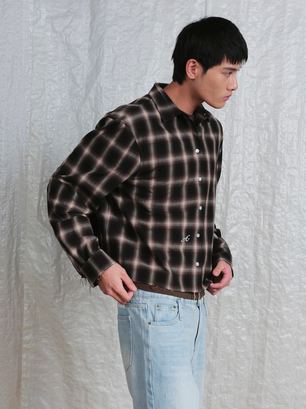 Cropped Check Shirt