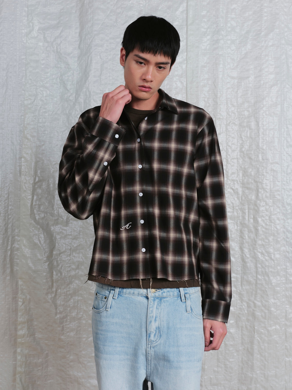 Cropped Check Shirt