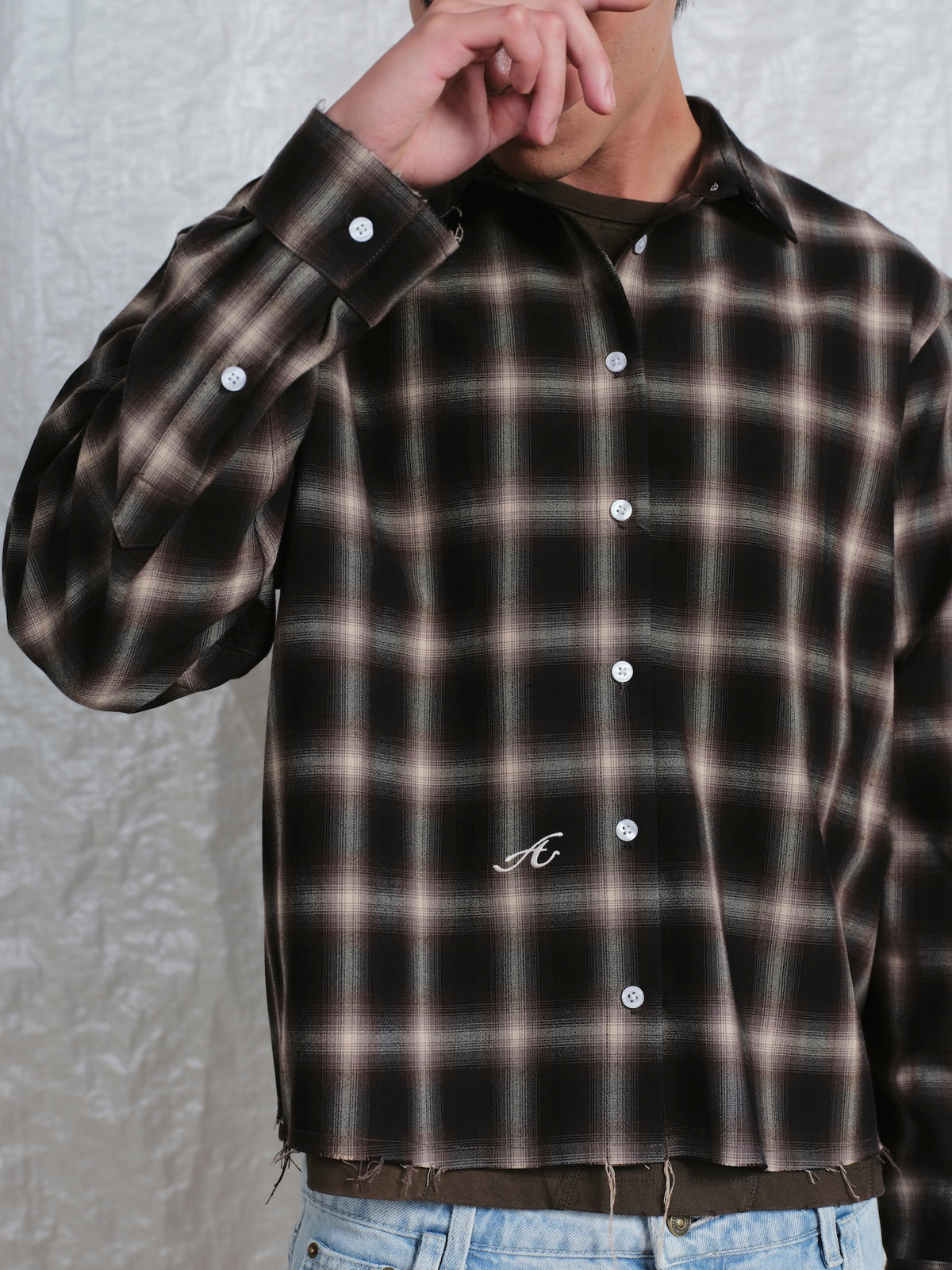 Cropped Check Shirt