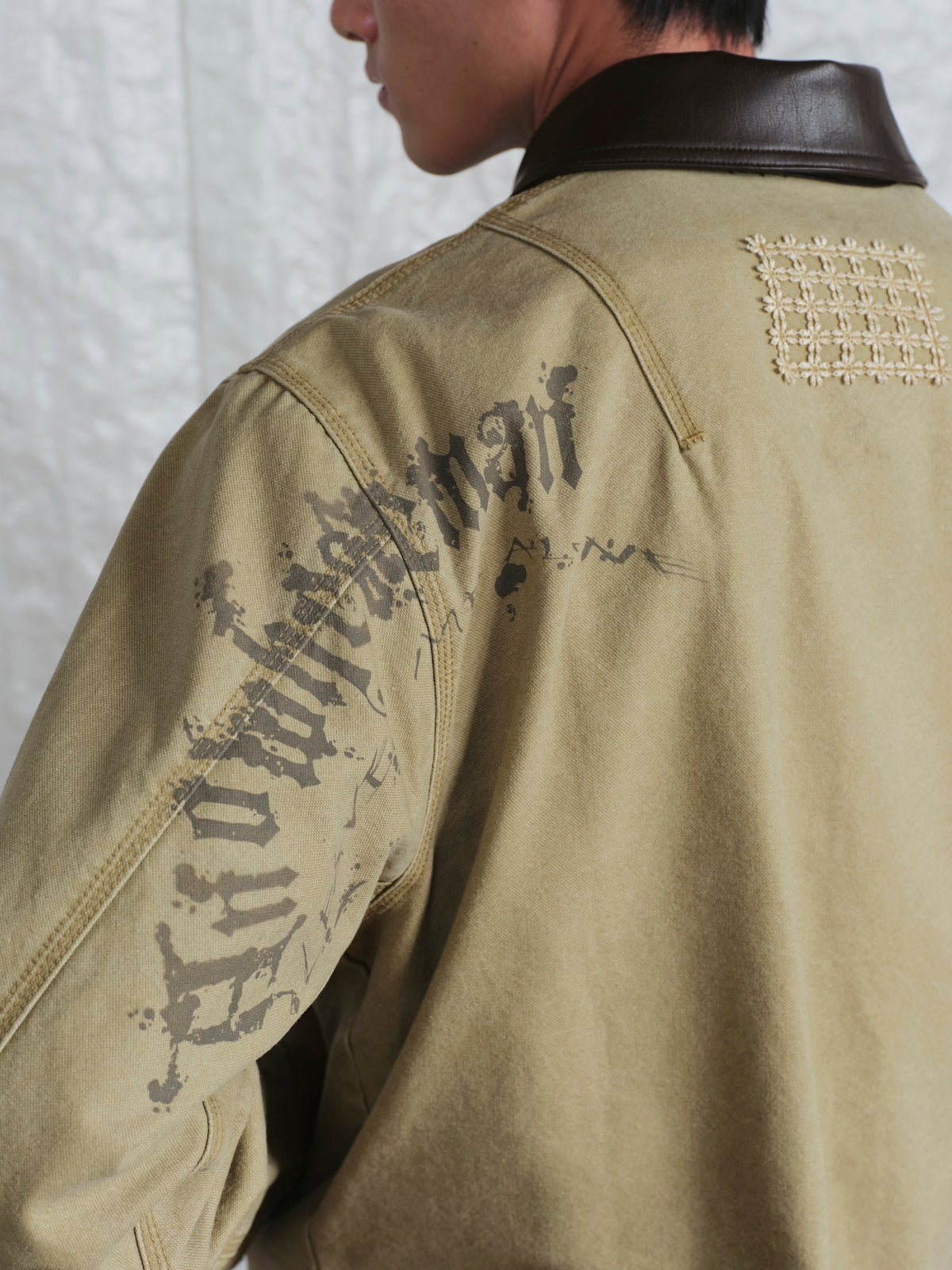 Leather Collar Work Jacket