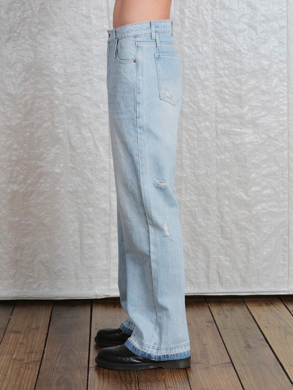 Washed Relaxed Straight Jeans