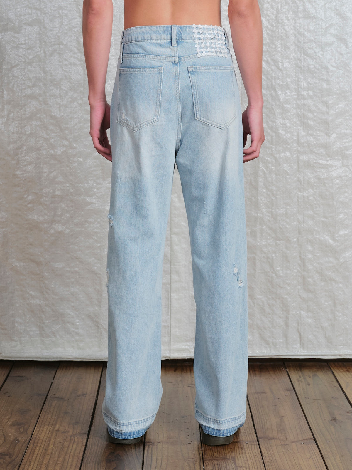 Washed Relaxed Straight Jeans