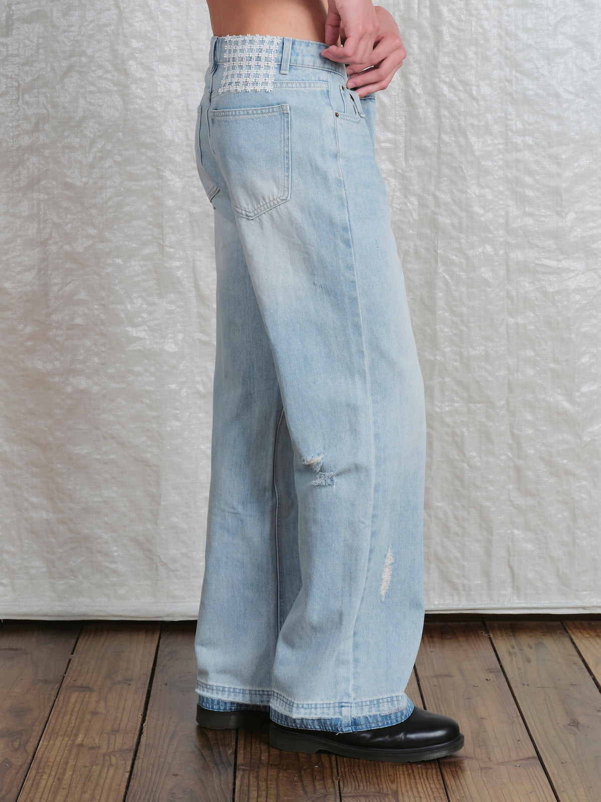 Washed Relaxed Straight Jeans