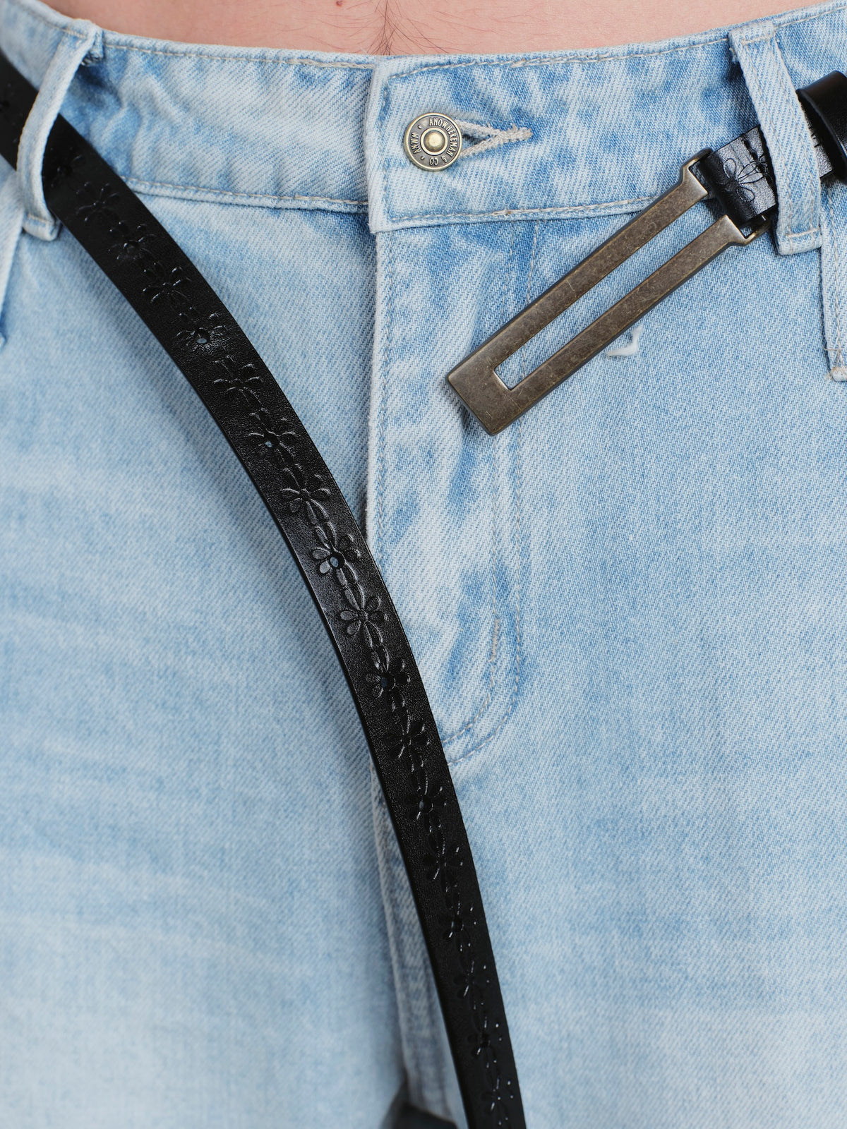 Leahter Belt Blk