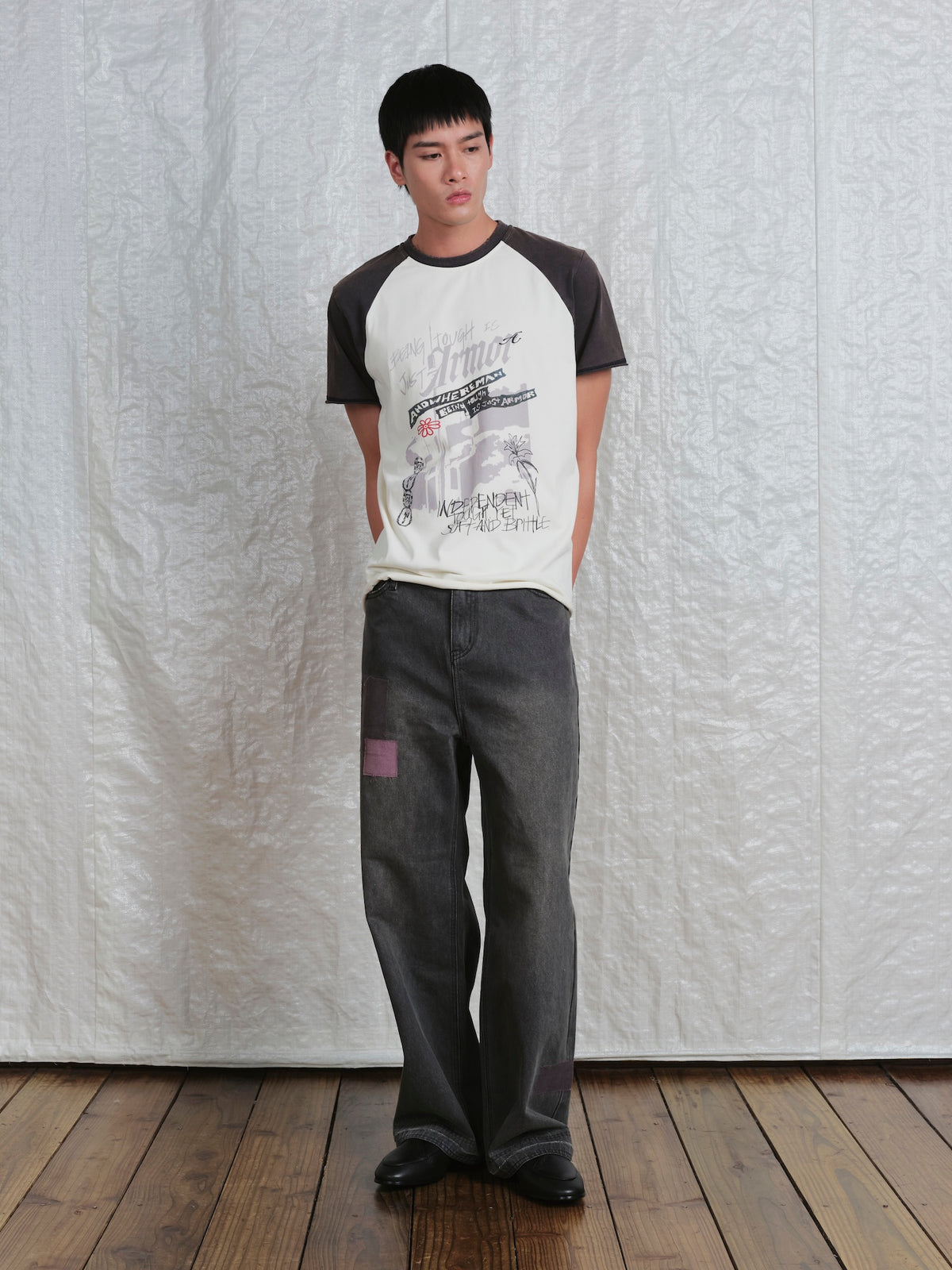 Print Raglan Sleeve Tee
