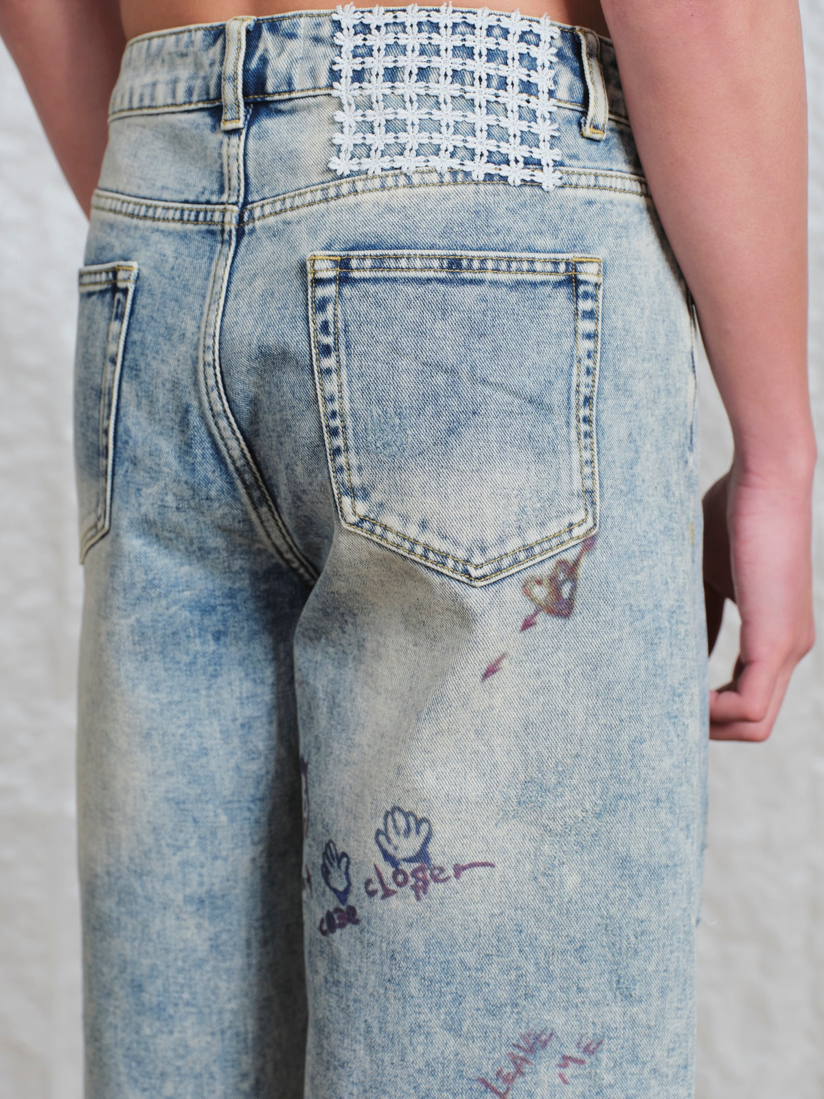 Print Denim Short