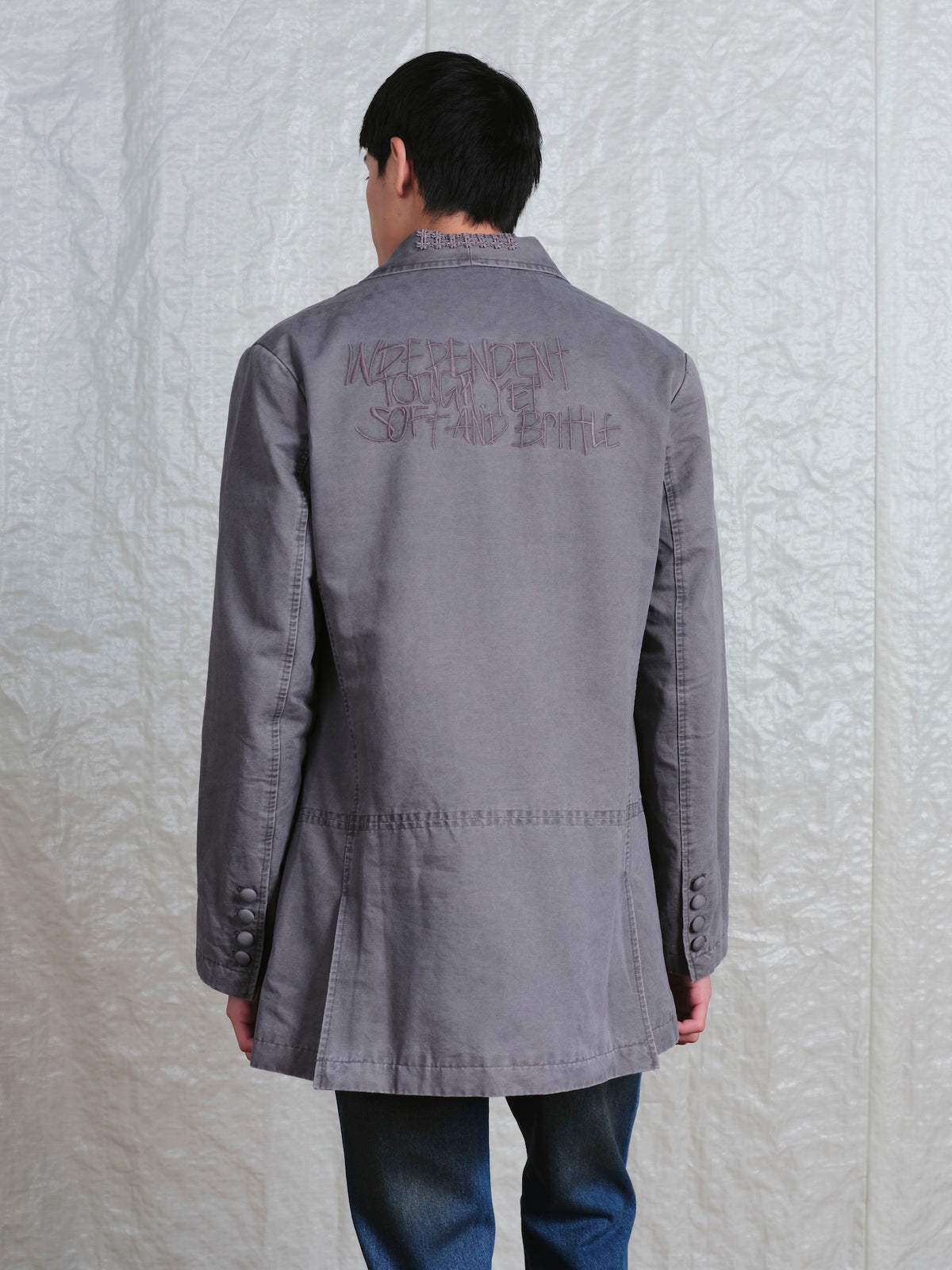 Washed Embroidery Suit Jacket