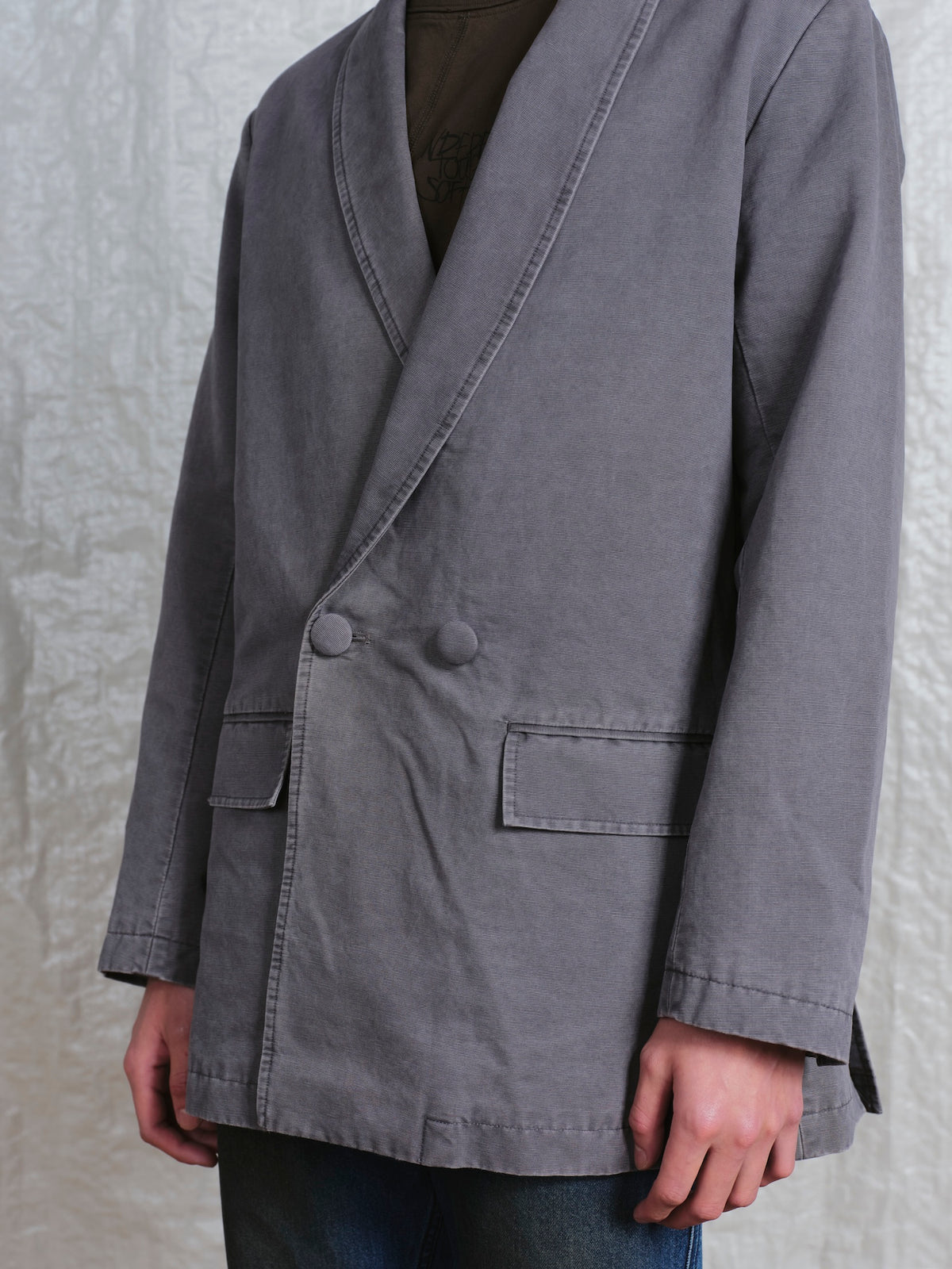 Washed Embroidery Suit Jacket
