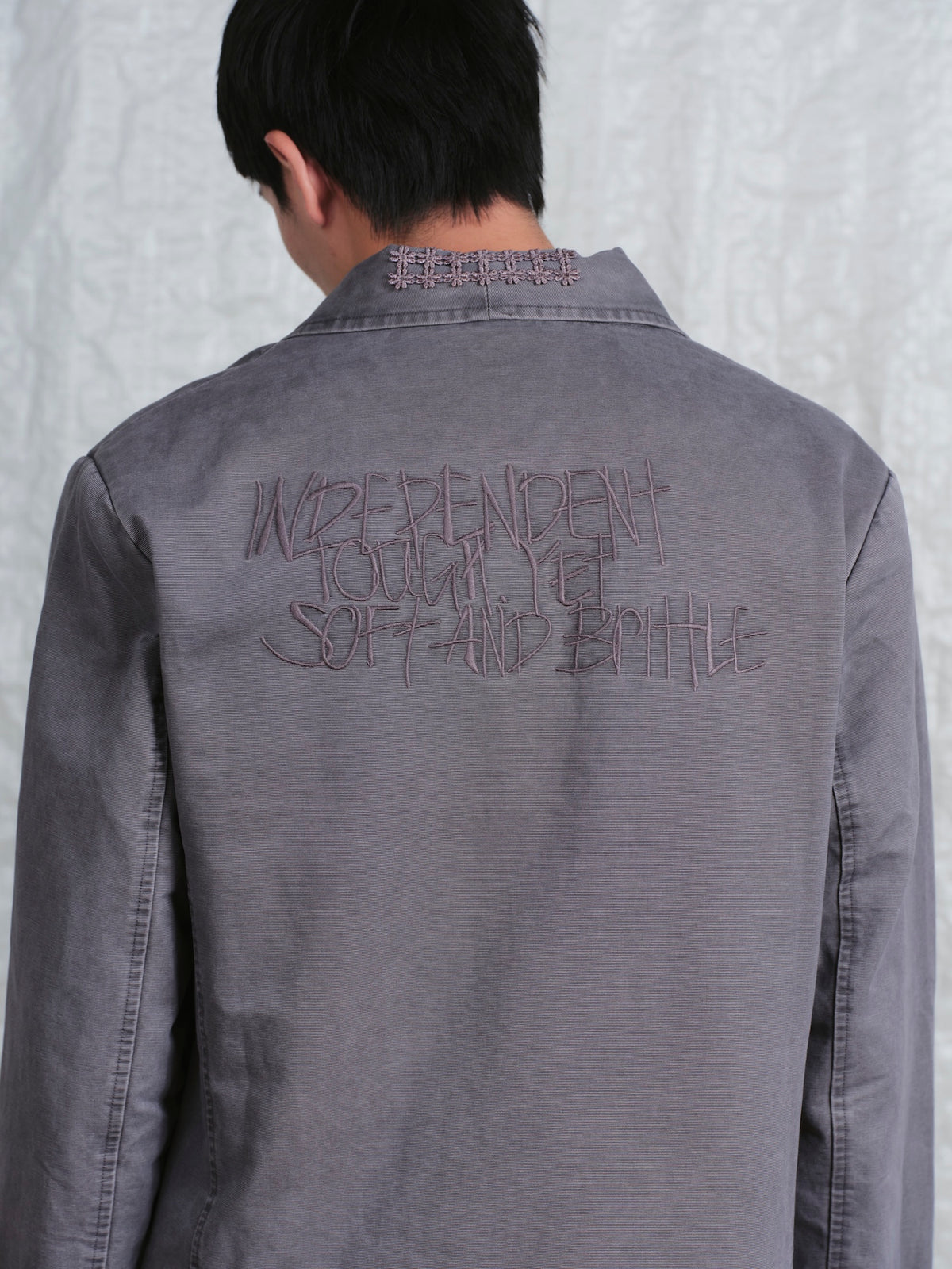 Washed Embroidery Suit Jacket