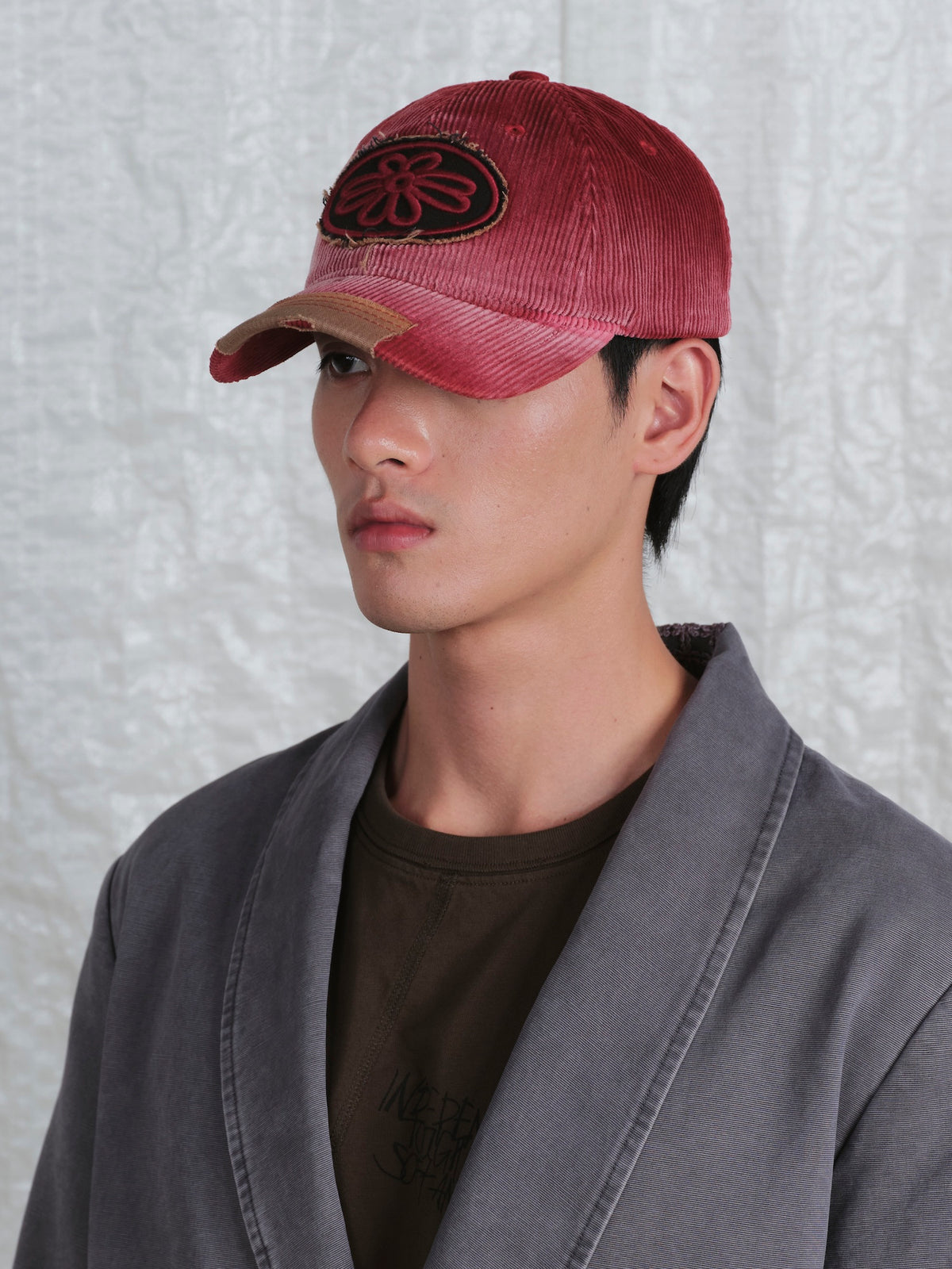 Patched Corduroy Cap