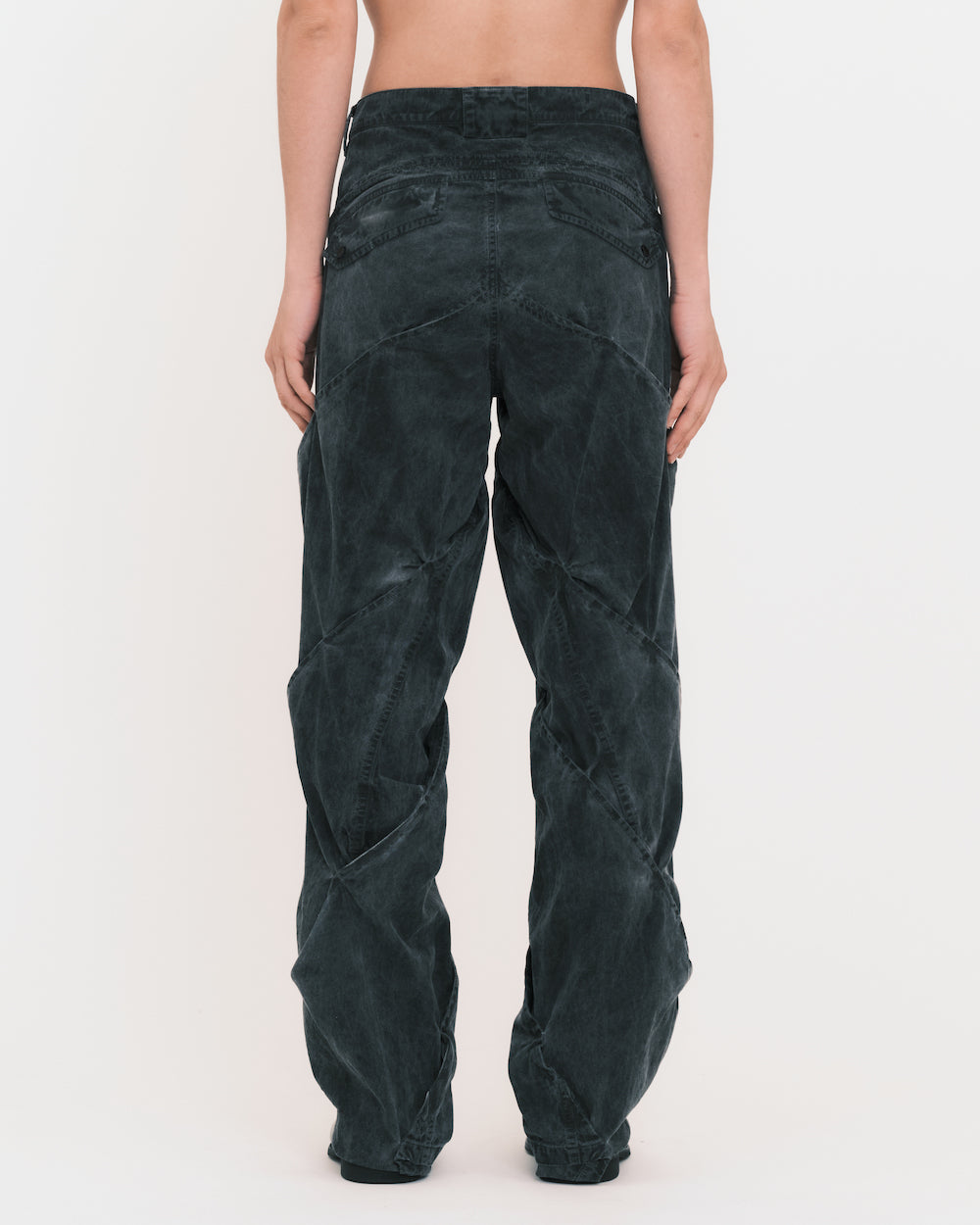 Gather-Twisted Dye Shell Trousers