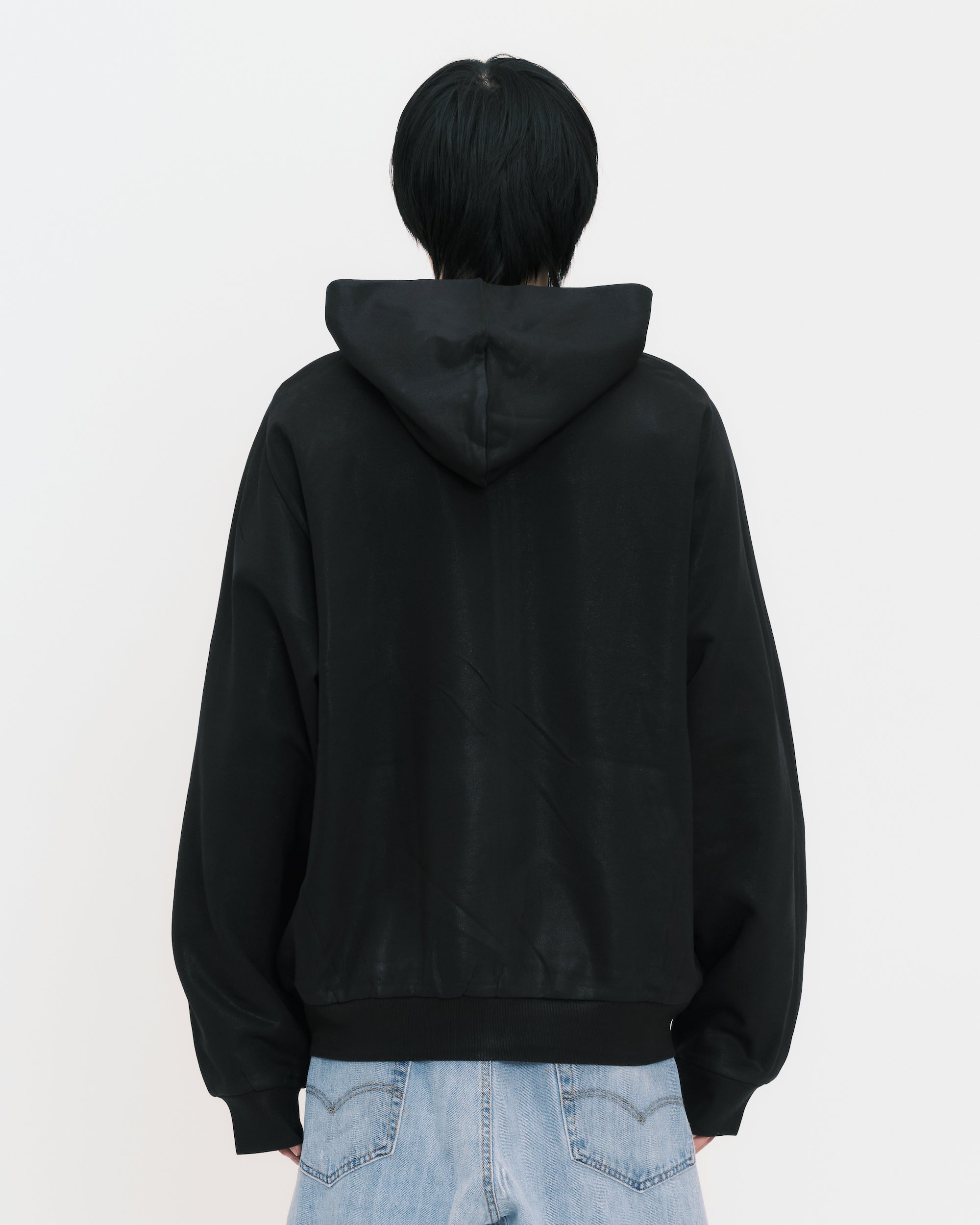 Light Coated Zip Up Hoodie