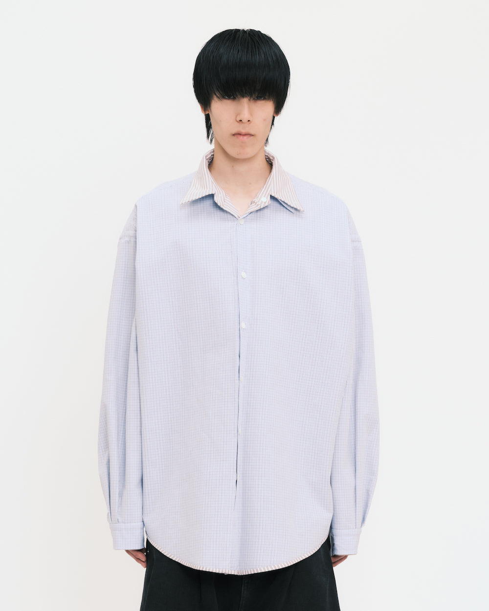 Heavy Pinstripe Oxford Layer Shirt