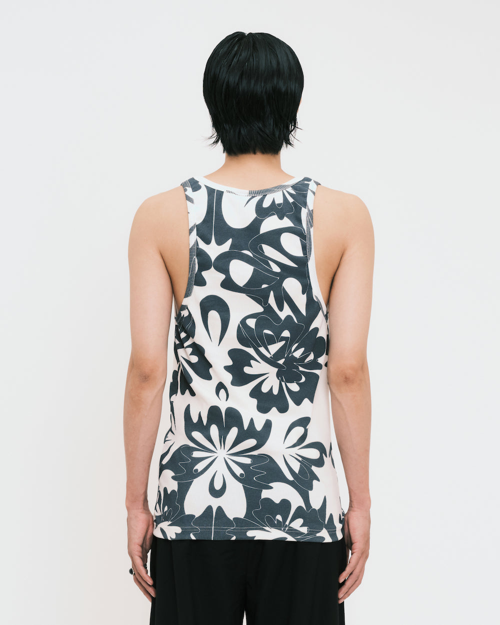 Hibiscus All Over Print Rib Tank Top