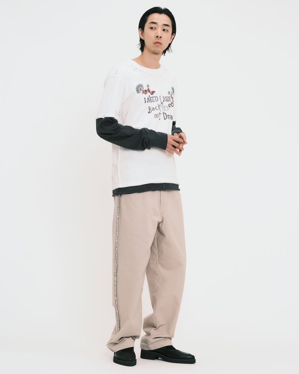 Embroidered Cotton Pants