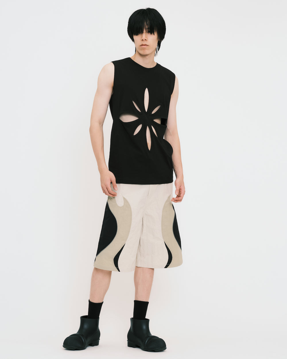 Origami Cut-Outsleeveless Top