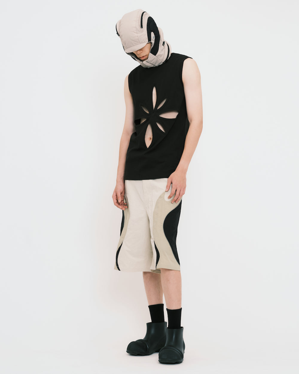 Origami Cut-Outsleeveless Top