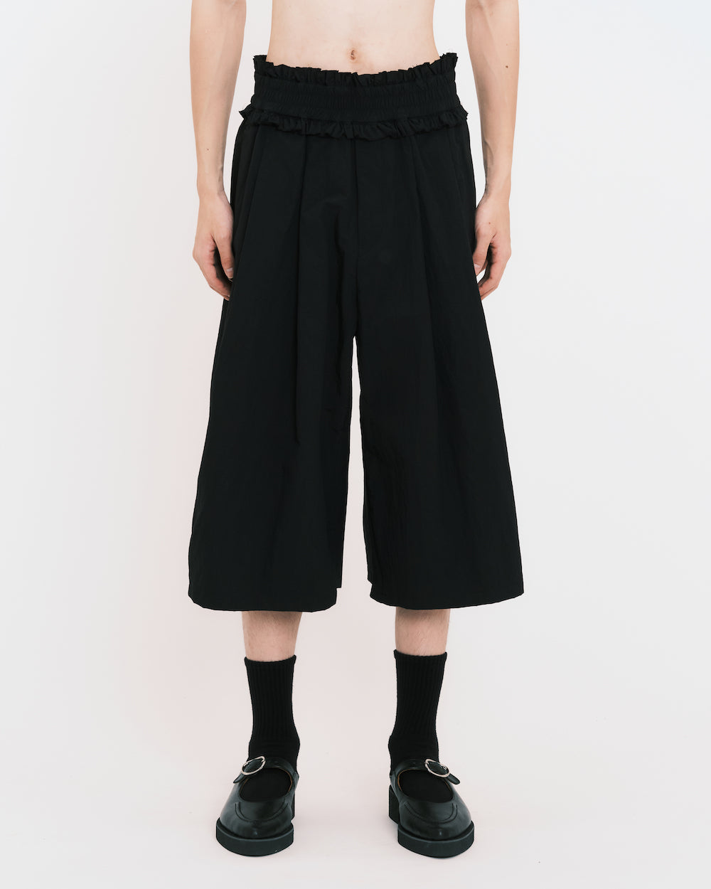 Thick Waist Gathered Skirt Shorts Type Ny