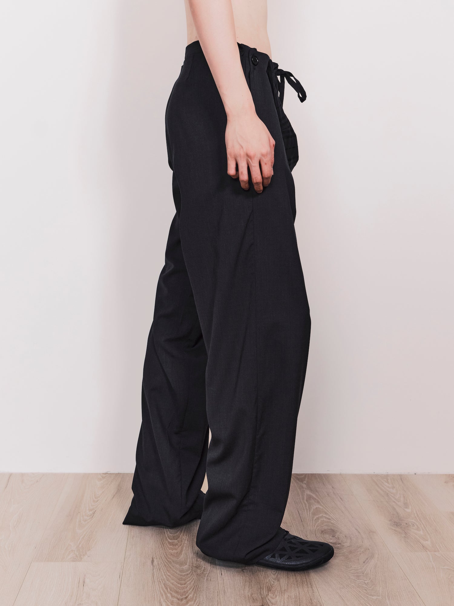 ★22WINTER新作★GROVE★PITTO PANTS SF1OG / Button Up Pants black - Road Sign