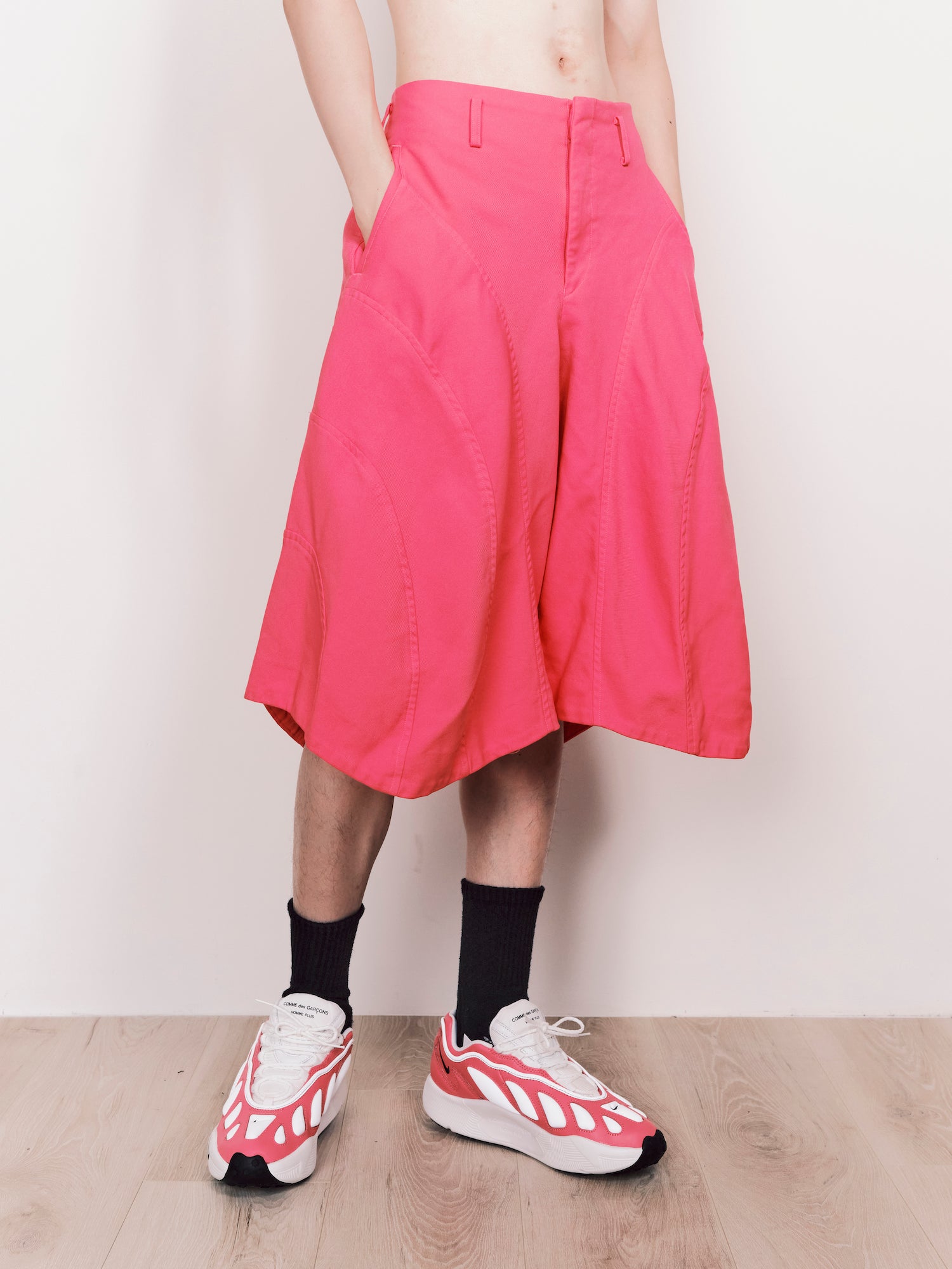 COMME des GARÇONS HOMME PLUS / Panelled Shorts - Road Sign