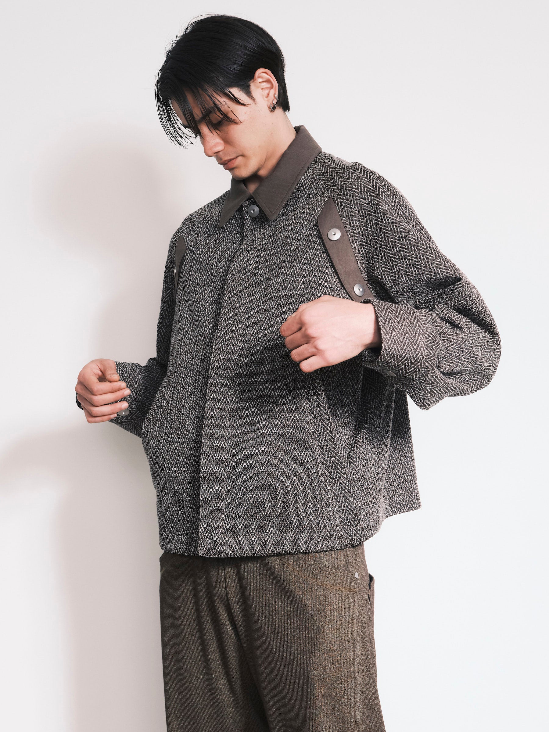 OMAR AFRIDI / Bove Jacket Jacquard X Sand - Road Sign