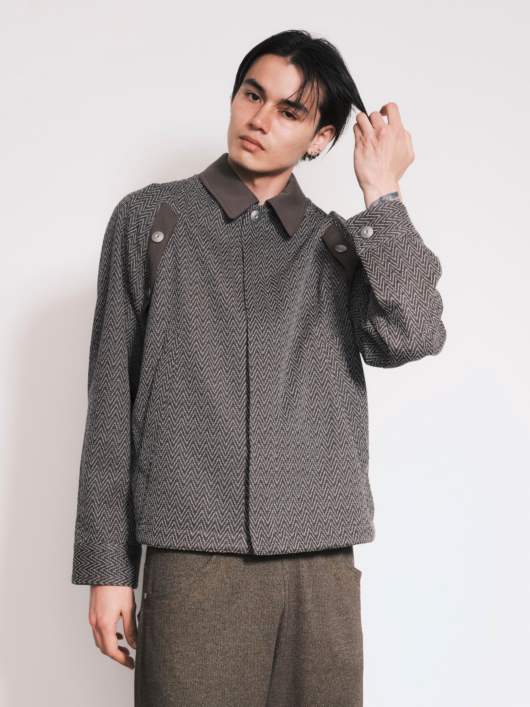 OMAR AFRIDI / Bove Jacket Jacquard X Sand - Road Sign